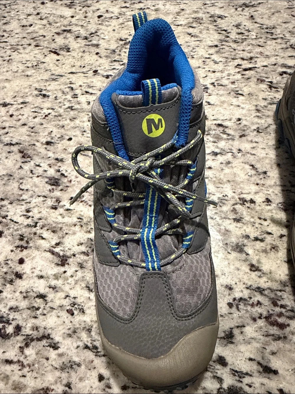 Merrell Kids Unisex Gray and Blue Hiking Sneakers